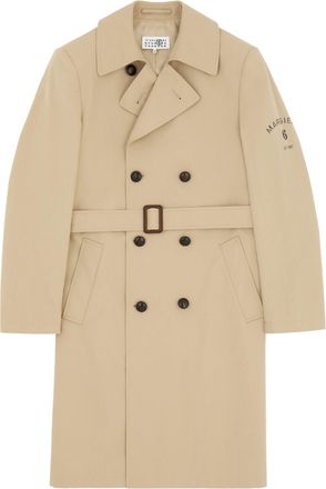 Maison Margiela Beige Belted Waist Cotton Trench Coat