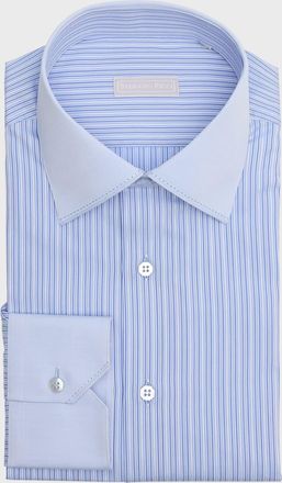 Stefano Ricci Mens Cotton Tonal Stripe Dress Shirt