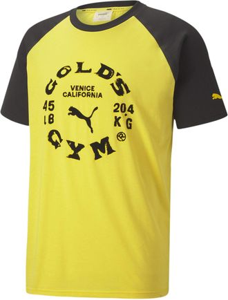 Puma PUMA x Golds Gym dryCELL Raglan Herren Trainingsshirt Dandelion-Puma Black XL
