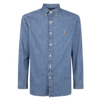 Polo Ralph Lauren Overhemden, Heren, Blauw, S, Denim, Denim Shirts