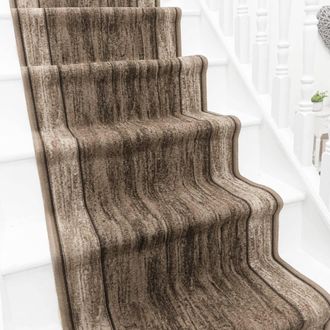 Runrug Stair Runner Carpet - Durable, Non-Slip, 5.4mm - Rama in Dark Brown | Size: 80 cm x 570 cm
