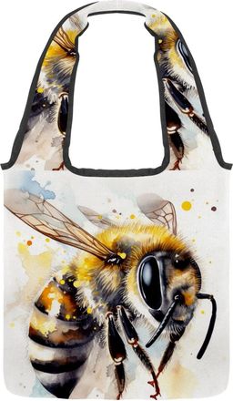 Generic 878071_3 Reversible Canvas Shoulder Tote - Double-Sided Print, 12oz Cotton, 27cm Drop, Fold-Flat Bag for Travel, Shopping, Street Outings