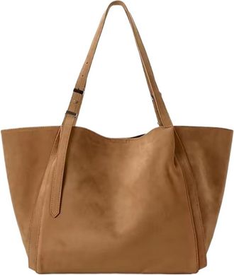 Generic Autumn Large Capacity Vintage Tote Bag For Women Sand Matte Shoulder Crossbody Trendy Commute Bags(Khaki,Medium size)