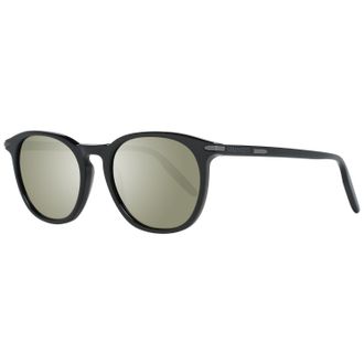 Serengeti Eyewear ronde unisex glanzende zwart mineraal gepolariseerd 555 nm arlie