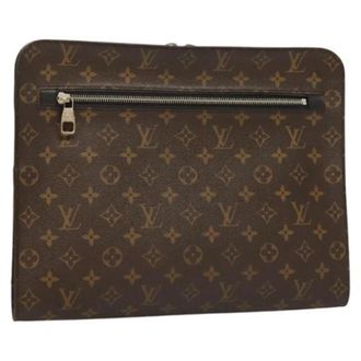 Louis Vuitton Pre-owned Tela clutches - - Pre-owned - Donna - Marrone - ONE SIZE