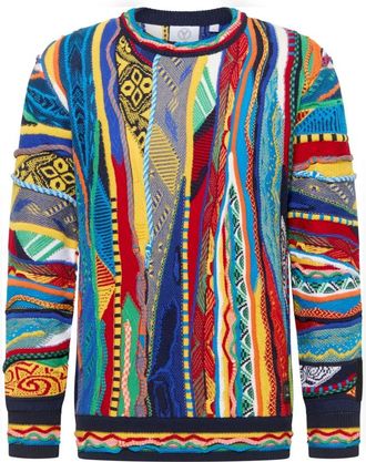 Carlo Colucci Truien & Vesten, Heren, Veelkleurig, S, Pullover met ronde hals