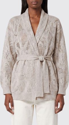 Brunello Cucinelli Cardigan in maglia traforata di lino
