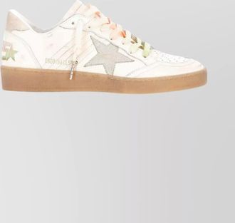 Golden Goose leather sneakers with laminated star and suede tab