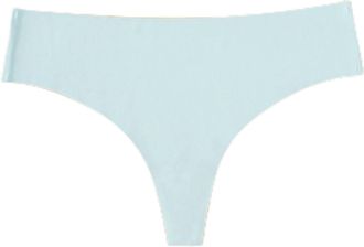 Generic No Show Panties for Women Seamless Workout Low Rise Soft Stretch High Cut Hipster Lightweight Thongs, Elastic Comfy Wear, Light Blue, S