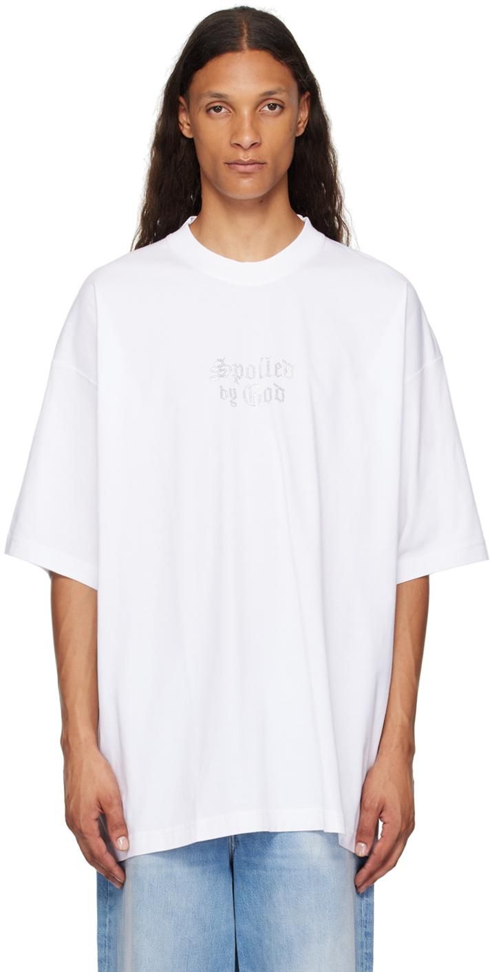 Tシャツ・カットソー VETEMENTS SS23 White cotton t-shirt (WE63TR160W WHITE) VETEMENTS White Cotton Oversize T-shirt | italist