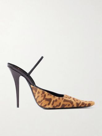 Saint Laurent Mule In Cavallino Leopardato Con Finiture In Pelle Tuileries - Stampa animalier