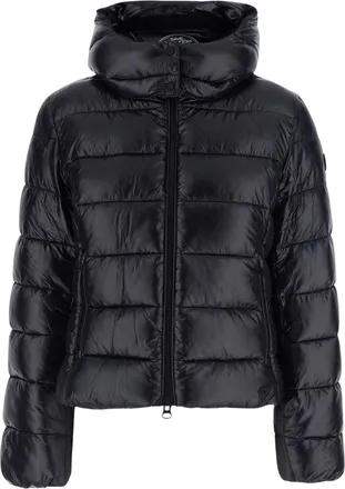 Save The Duck Hooded Down Jacket with Padded Collar and Streamlined Fit