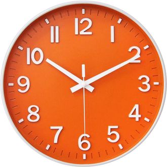 OEM Reloj De Pared De 30 Cm, Silencioso, Sin Tictac, Para Sal&oacute;n, Dormitorio, Cocina U Oficina (naranja) - Crezuo