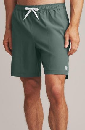 Rhone R&R 7.5-Inch Swim Trunks in Tidal Green at Nordstrom, Size Small