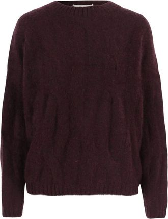 Allude Cashmere en Zijden Trui - Dames - Cashmere truien - Paars - XS - Kasjmier - Truien & Vesten