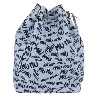 Miu Miu Pre-owned Canvas Pouch - - Pre-owned - Donna - Blu - ONE SIZE