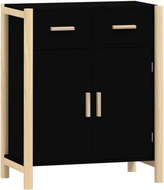 vidaXL Sideboard Black 62x38x75 cm Engineered Wood vidaXL