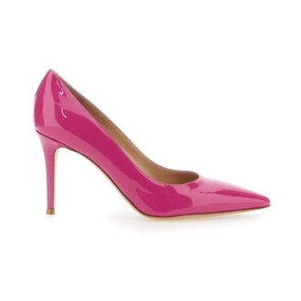 Gianvito Rossi Glossy Leather Pumps - female - Gianvito Rossi - Pumps - Pink - 4 UK - Shoes