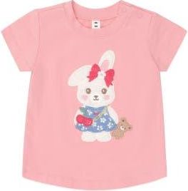 Huxbaby Flower Field Bunny Tee in Dusty Pink at Nordstrom, Size 6-12M Au