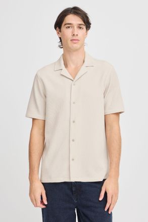 Perform Collection Gebreid overhemd - Beige