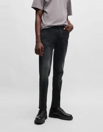 HUGO BOSS Mens Five Pocket Design Slim Jeans - Black - Size: 36/32