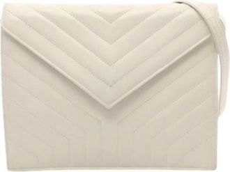 Saint Laurent Pre-owned Vintage Leren Schoudertas - Dames - Vintage Schoudertas - Wit - ONE Size - Leer - Vintage