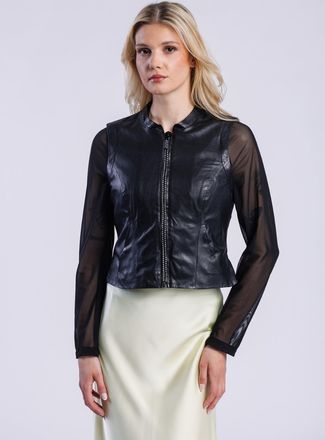 Freaky Nation Lederjacke FREAKY NATION Party Beauty-FN, Damen, Gr. XXL(44), schwarz, Oberstoff: 100% Schafsleder; Futter: 100% Baumwolle, Jacken Lederjacke