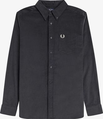 Fred Perry Mens Fred Perry M1737 Needle Cord Shirt - Anchor Grey - Size: 42/Regular