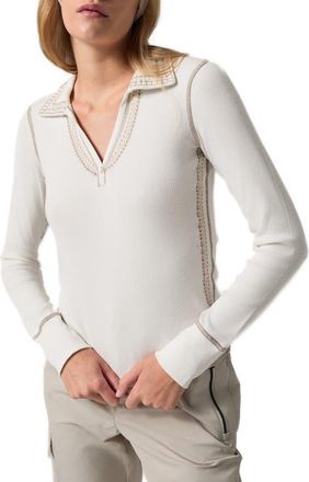 Alp N Rock Asher Embroidered Polo in Off White at Nordstrom, Size X-Small