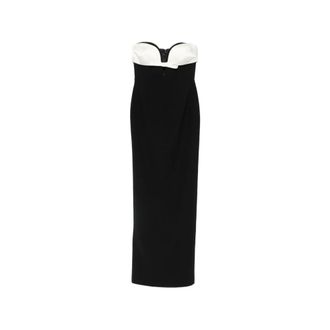 New Arrivals Gowns, female, Black, Size: M Long Dress with Bow