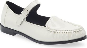 Jeffrey Campbell Lillith Mary Jane Flat in White Patent at Nordstrom, Size 8.5