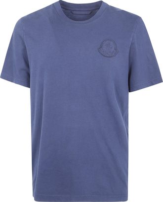 Moncler Short Sleeves Heavy Combed Cotton Jersey T-Shirt