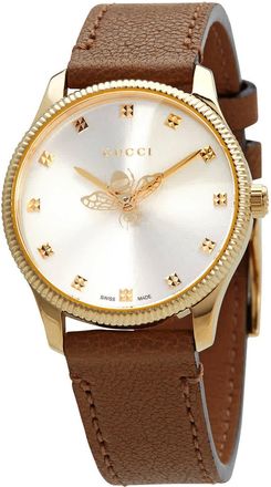 Gucci G-Timeless Quartz Champagne Dial Ladies Watch YA1265022