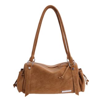 Generic Cymwer PU Leather Shoulder Bag Versatile Underarm Bags for Women Shopping Daily(Brown) (Brown)