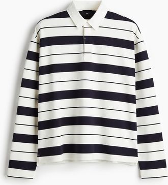 H&M Rugbyshirt Loose Fit - Blue