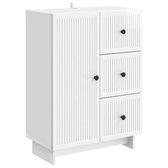 vidaXL Aparador Brillante 66 X 34,5 X 90 Cm Madera De Ingenier&iacute;a Vidaxl