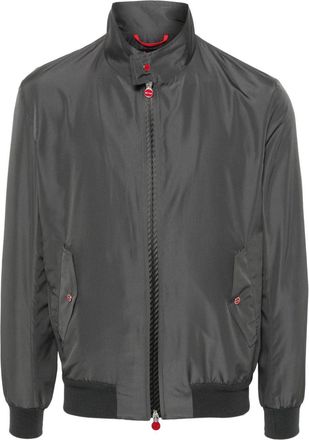 Kiton zipped lightweight jacket - men - Polyester - 54 - Grey