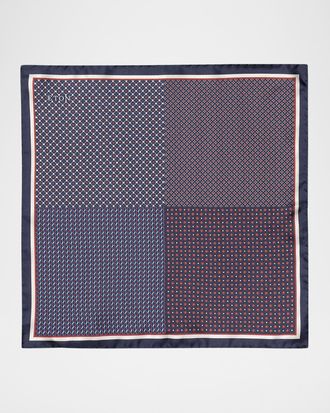 Eton Men & apos;s Four-Sided Silk Pocket Square