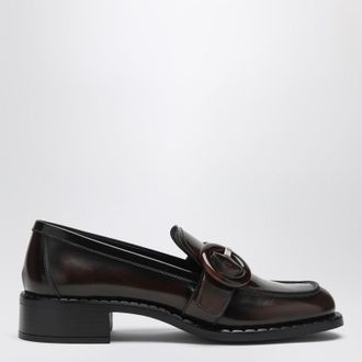 Prada Brushed leather moccasins in Burnt color