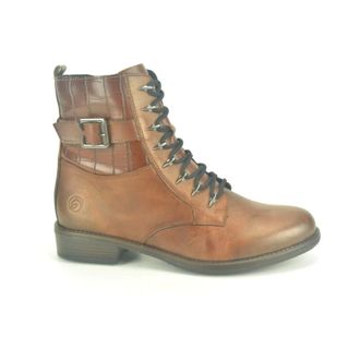 Remonte Schoenen, Dames, Bruin, 38 EU, Elegante Cognac Leren Gesp Laars