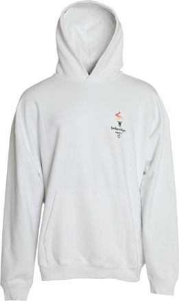 Balenciaga Olympische Toorts Logo Hoodie Oversized Breiwerk