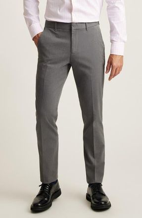 Bonobos Jetsetter Flat Front Stretch Wool Dress Pants in Grey at Nordstrom, Size 34 X 30