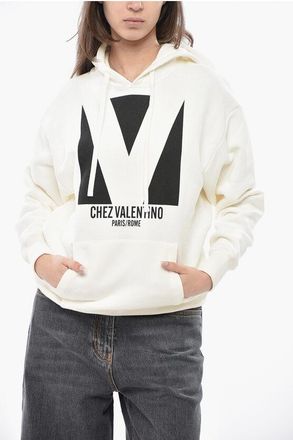 Valentino Hoodie CHEZ VALENTINO With Front Print size Xs