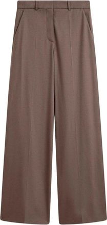 Joseph Flannel Alana Broeken Wide Leg - Dames - Wijde Broeken - Bruin - L - Broeken