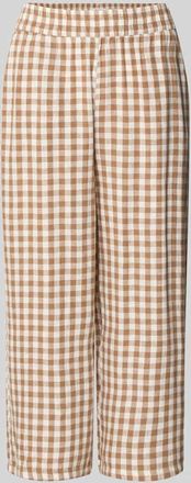 b.young B.Young Culotte aus Leinen-Viskose-Mix mit elastischem Bund in Beige, Gr&ouml;&szlig;e 34