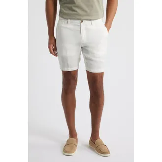 Scott Barber Flat Front Shorts in Cream at Nordstrom Rack, Size 38