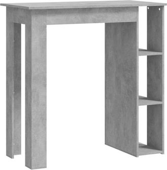 vidaXL Bar Table with Shelf Concrete Grey 102x50x103.5 cm Engineered Wood Vidaxl