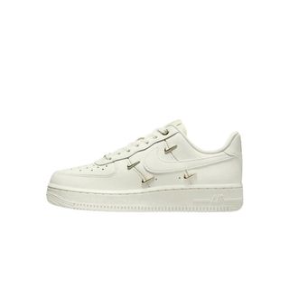 Nike Fitness, Dames, Wit, 41 EU, Leer, Air Force 1 07 LX CN Sail Gold Mini Swooshes