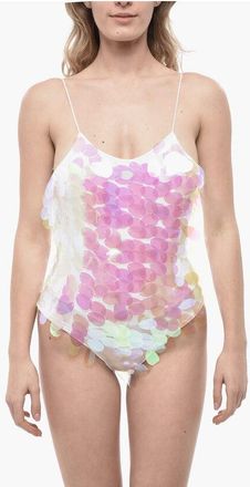 Os&eacute;ree One-Piece Swimsuit with Maxi Sequins size M