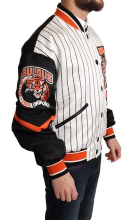 Dolce & Gabbana Multicolor Bomber King Logo DGMILLENNIALS Mens Jacket
